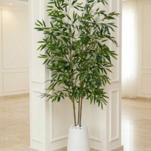 Bambou artificiel de 1,90 m avec pot blanc en céramique en Tunisie